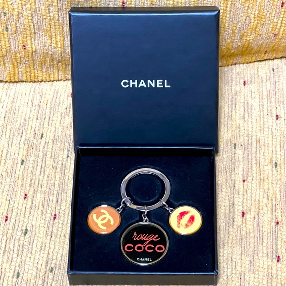 CHANEL Accessories - CHANEL AUTHENTIC CHARM KEY RING/BAG DECOR. COMES WITH BOX. UEC.
